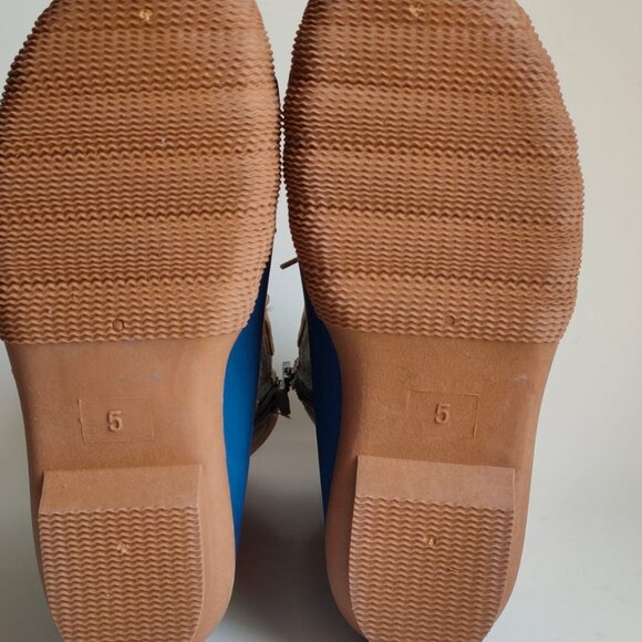 NORDSTROM DUCK BEAN BOOTS BLUE BROWN GREY SIZE 5 - Picture 2 of 5